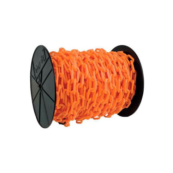 Gec Mr. Chain Plastic Chain Barrier On A Reel, 1-1/2inx200'L, Safety Orange 30112 - main